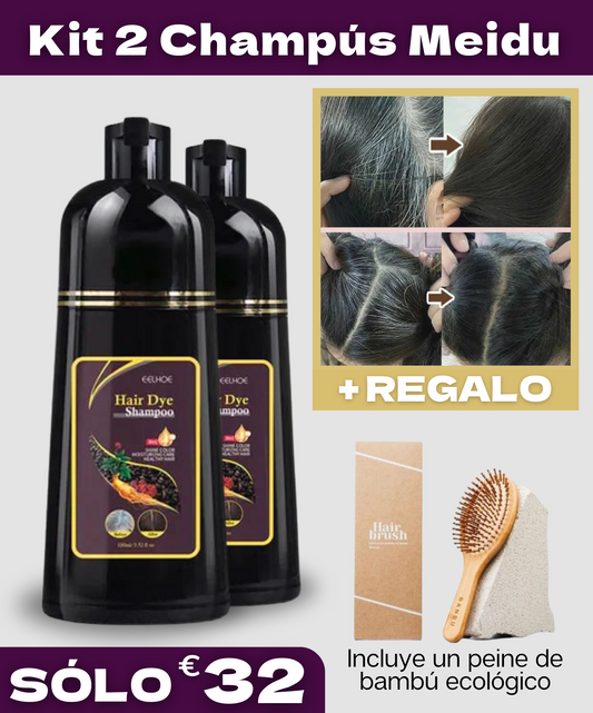 Champú 3 en 1 para Canas + Peine de bambú ecológico