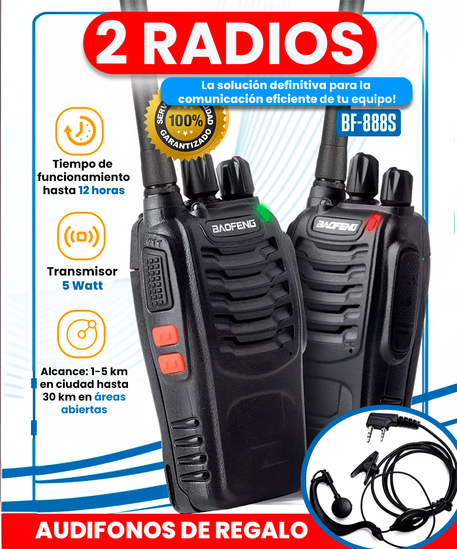 2X Walkie Talkie Pro 📡 ¡Conexión Extensa y Segura!