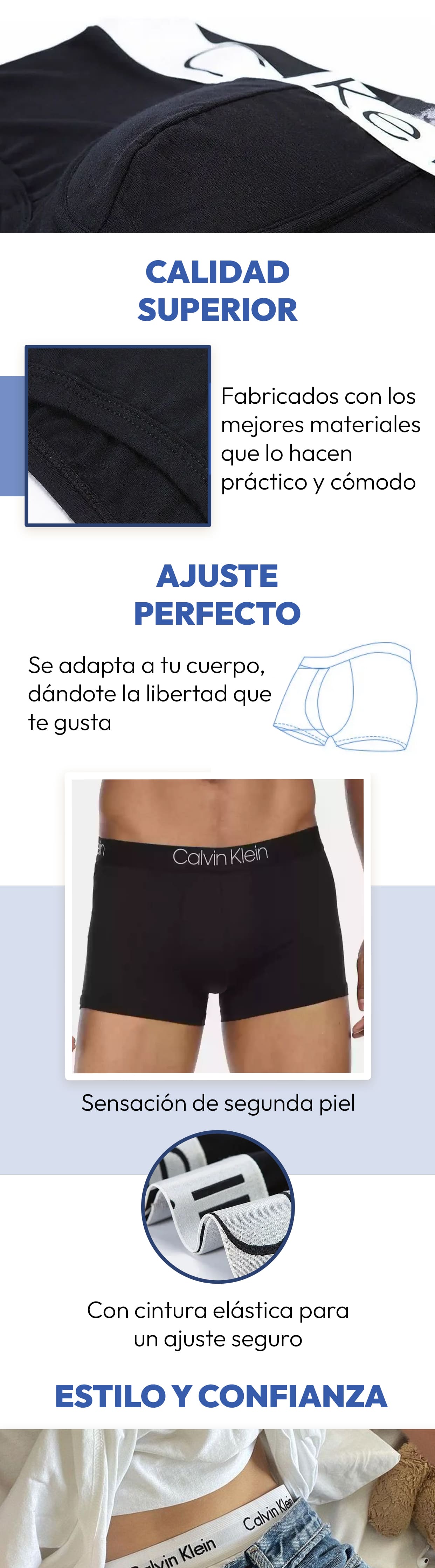 Pack 6 Boxers + 6 Medias Calvin Klein 👕 Estilo y Comodidad Total